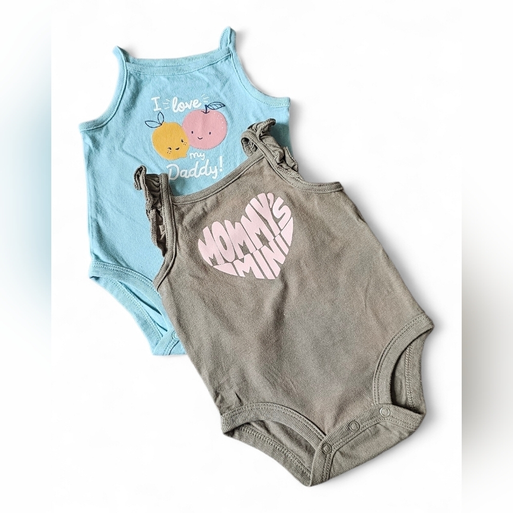 Carter’s Baby 2-Pack Graphic Tank Bodysuits Size 3M